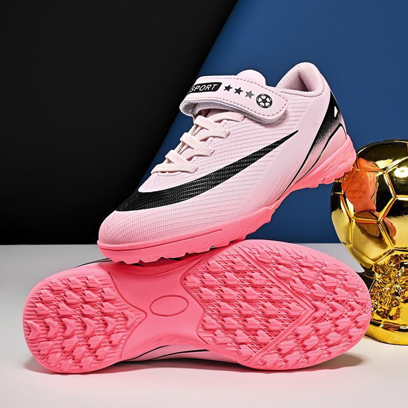 Boys Football Shoes Velcro Training Kids Shattered Nails Elementary School Game Spinning Buckle Sneakers