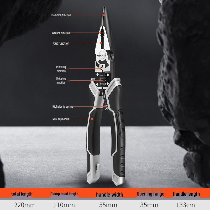 9-дюймовые многофункциональные плоскогубцы электрика - Импортная коллекция плоскогубцев с длинными губками