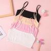 4pc/lot Kids Underwear Model 100% Cotton Girls Tank Top Candy Color Undershirt Girls Vest