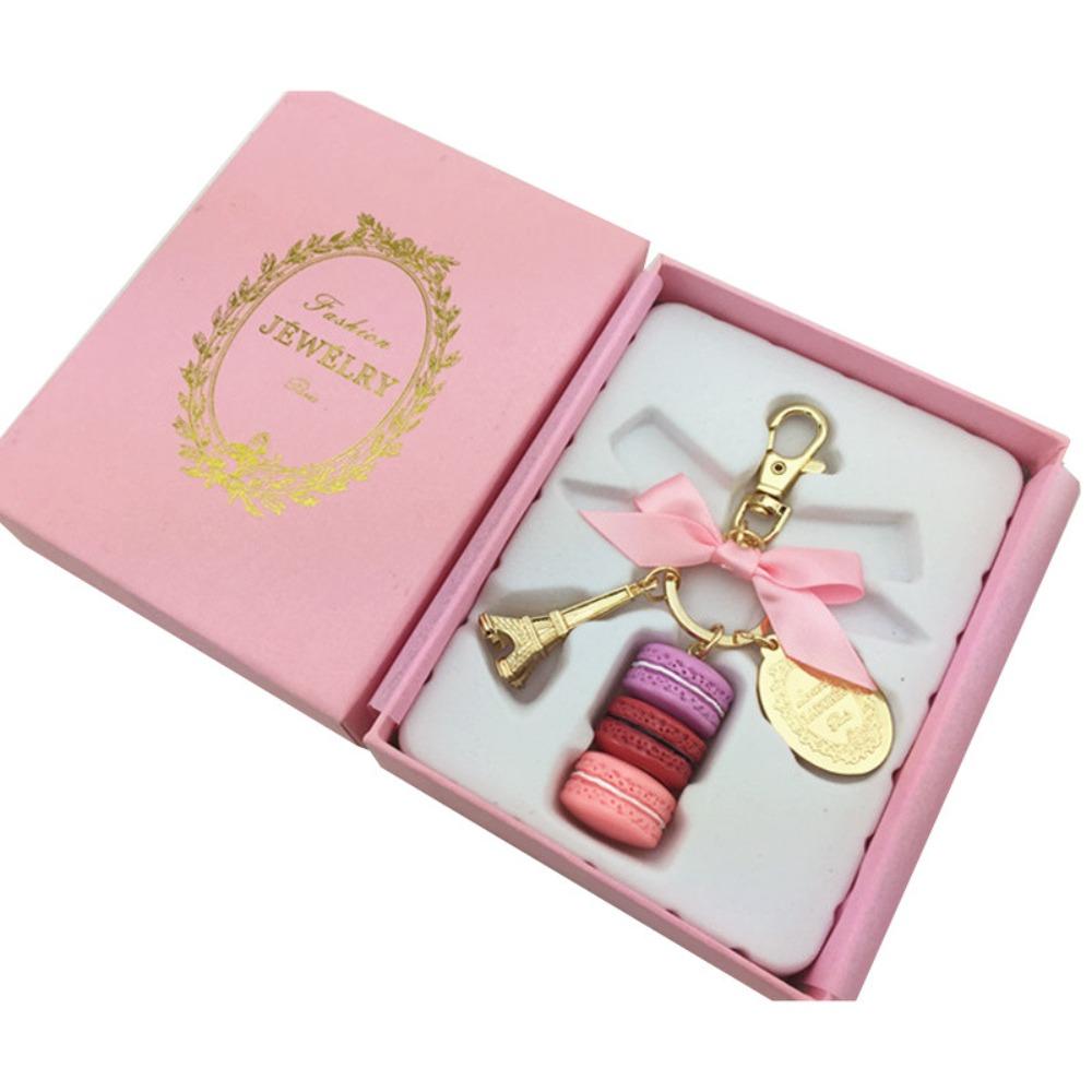 Gold Color Eiffel Tower Key Chains Zinc Zinc Alloy Bowknot Macaron Key Ring  Car Key Ring
