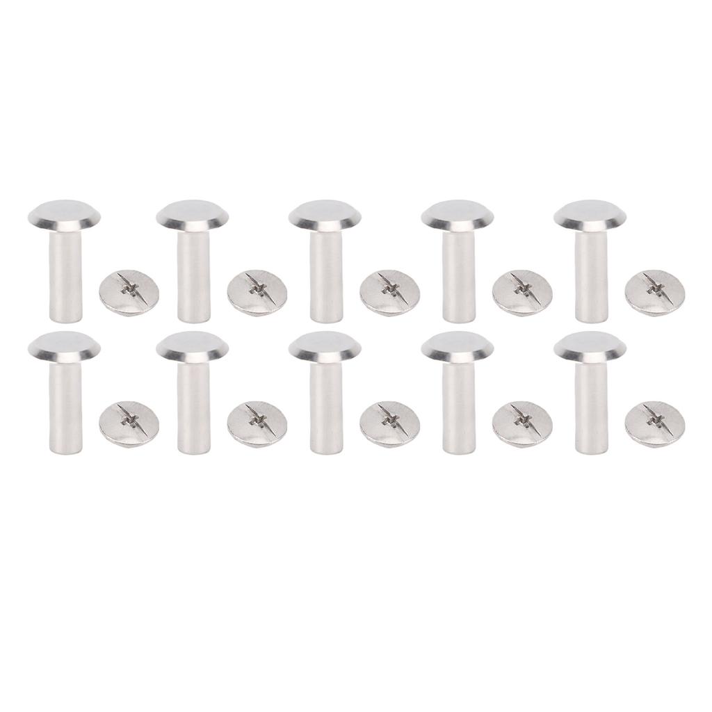 100 Компл. Металлические Пуговицы Заклепки Нержавеющая Сталь Многофункциональные Винты M3 с Плоской Круглой Головкой Кожаные Заклепки