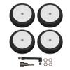 4pcs RC Front Rear Tires and Wheels with 17mm Hex for 1 8 RC Off Road Car Upgrade PartsWhite