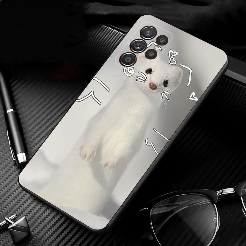 Phone Case For Samsung Galaxy S26 S25 S24 S23 S22 Ultra S23 S22 S25 Plus S24FE S23FE S26Edge Cute animal Stoat