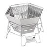 [Amazon.co.jp Limited] CAPTAIN STAG Bonfire Stand Barbecue Stove Grill 2-in-1 Hexa Stainless Steel Fire Grill M Size Stainless Steel Storage Bag