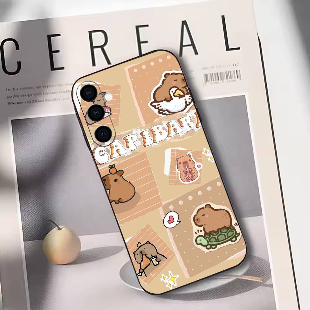 Капибара Милый Мультяшный Чехол Для Телефона Для Samsung Galaxy A73,A72,A71,A70,A53,A52,A51,Другие Мягкий Черный Чехол