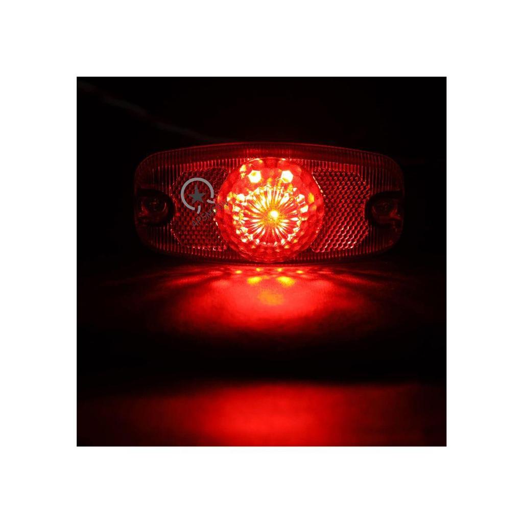 8 шт. Габаритные огни для прицепа 4,5 дюйма Передние Задние Боковые Маркерные огни Водонепроницаемые для Автодома Грузовика Прицепа UTE UTV 12 В Маркерные огни Аксессуары (RED)