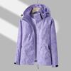 Jackets for Women Autumn Winter Plus Size Casual Waterproof Thin Lightweight Hooded Coat Zip Windbreaker