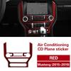 For Ford Mustang 2015-2019 Carbon Fiber Center Console CD Panel Air Condition Trim Sticker Cover Car Interior Tuning Accessories