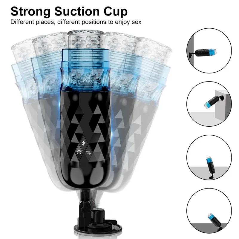 Telescopic Rotation Male Masturbator Vagina Masturbation Blowjob Automatic Male Mastubator Cup Adults Piston Sex Toys for Men