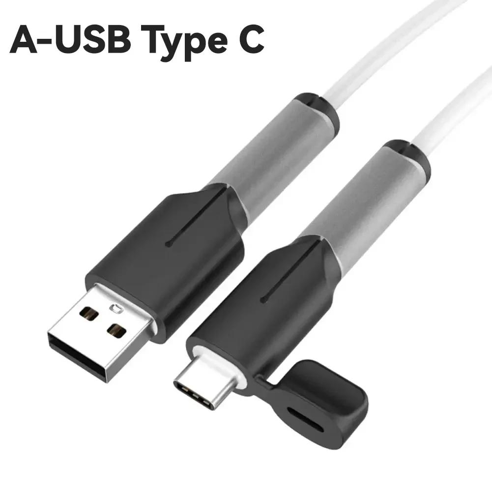 Мягкий силиконовый чехол для сматывания кабеля зарядного устройства USB Type C, защитный чехол от поломки для Xiaomi Huawei OPPO VIVO, чехол для линии передачи данных