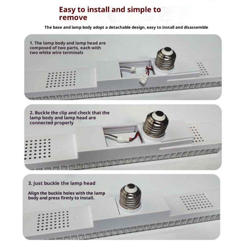 1/2Pcs E27 Led Lamp Strip Tube Lighting Ac175-265V 15/18/24W 6500K Bulb Adjustable Direction 360° Indoor White Long  Bulb