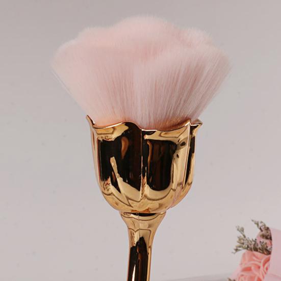 Кисть для макияжа в форме цветка розы, эргономичная ручка, приятная для кожи, мягкая косметическая кисть в форме цветка розы для красоты