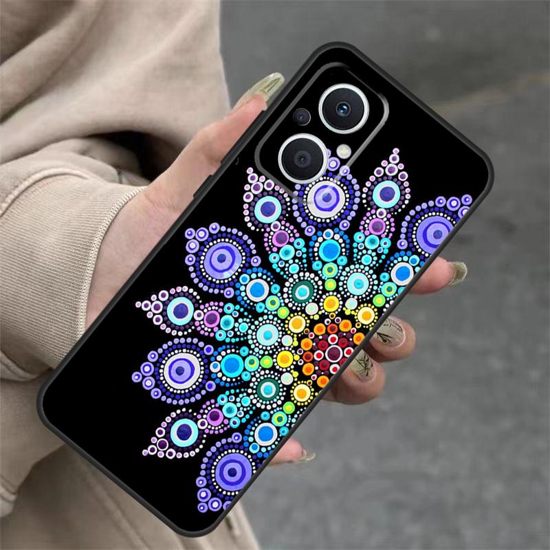 Элегантный Чехол с Цветочным Узором Мандала Для OPPO Reno 14F 13F 12F 11F 10 12 13 14 Pro 7 8 Lite OPPO Find X5 X6 X8 X9 Pro Чехол