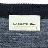 Lacoste Свитерок с V-образным вырезом, длинным рукавом, узором "ромбы" и логотипом на груди. 3 цвета: темно-синий. Мужской. Б/у.