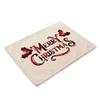 Western Style Stain-Proof Linen Placemat - Heat-Insulating and Decorative Christmas Table Mat