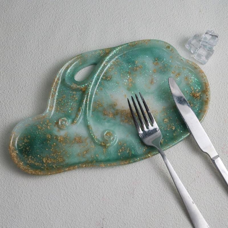 Форма для лотка из смолы, силиконовые формы для лотков для ювелирных изделий, нерегулярные формы для литья из эпоксидной смолы, коробка для хранения, гипсовая форма для декора