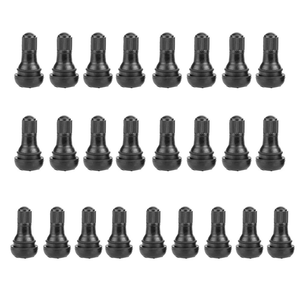 10/25 шт. TR412 Вставные черные резиновые бескамерные вентили для шин Автомобиль Мотоцикл Резиновые Медные Вакуумные Вентили для шин