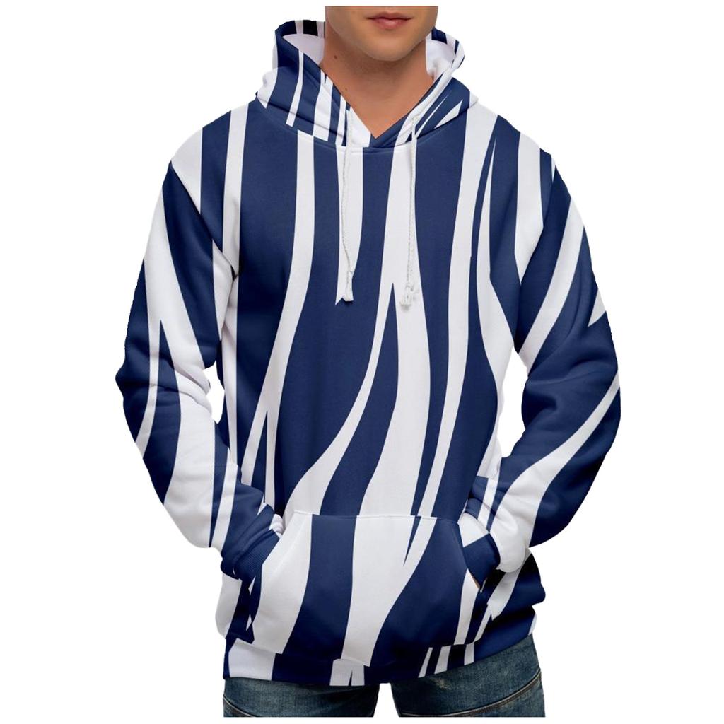 Модный свободный мужской и женский свитер с капюшоном с длинным рукавом и принтом