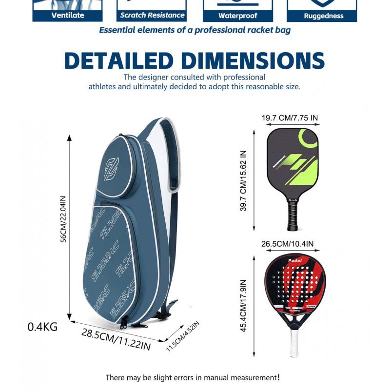 Professional Pickleball Bag Badminton Tennis Single Shoulder Large Capacity Multifunctional Outdoor Paddle Racket