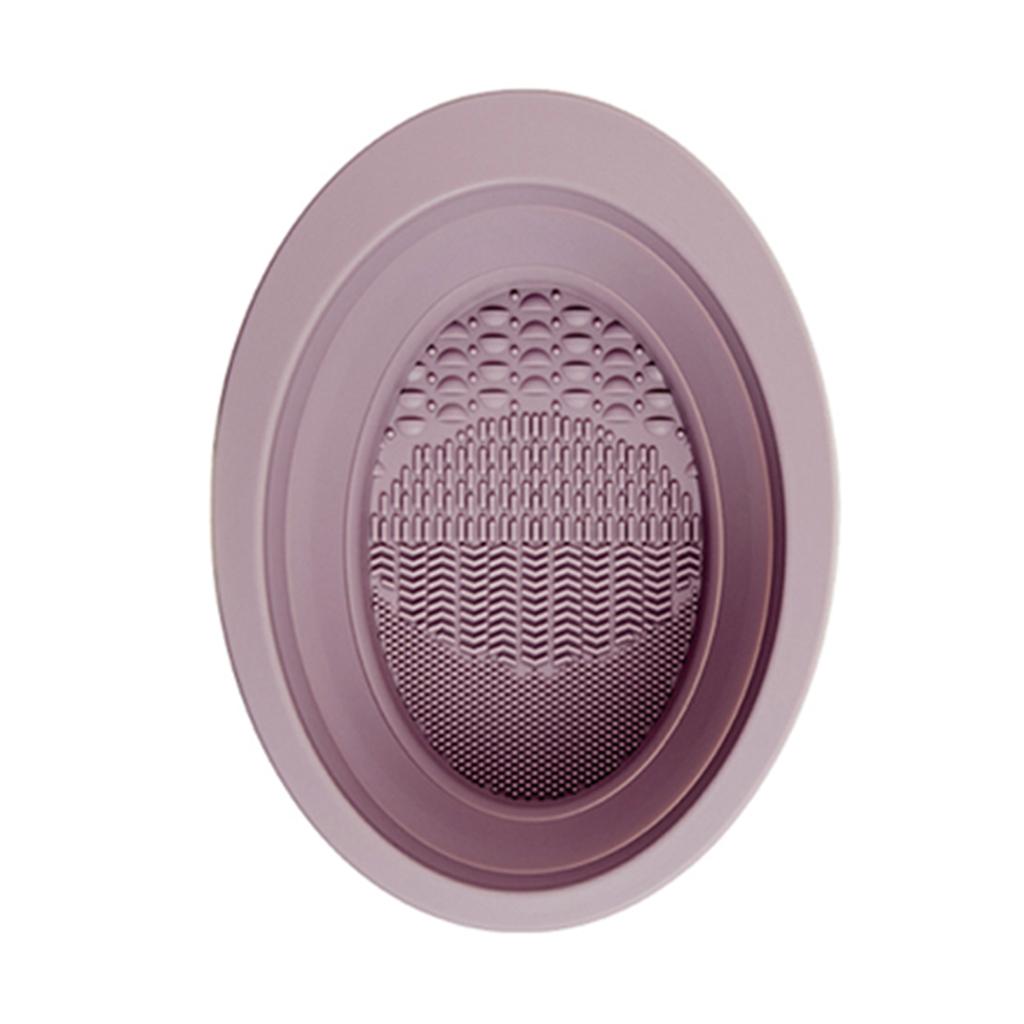 Makeup Brush Puff Cleaning Bowl Silica Gel Foldable Portable Beauty Egg Cleaning Tool For Women