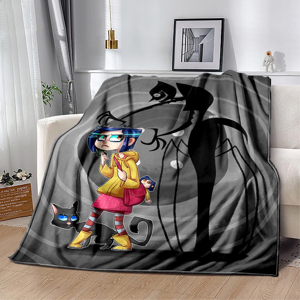 Coraline's Magical Adventure Flannel Blanket-Soft and Suitable for Sofas,Beds,Offices,Travel,All Seasons,Great Gift for Holidays and Birthdays.