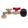 Tank Refill Elbow Adapter with Gauge Metal High Temperature Proof Real Time Pressure Monitoring for BBQ Gas Grill