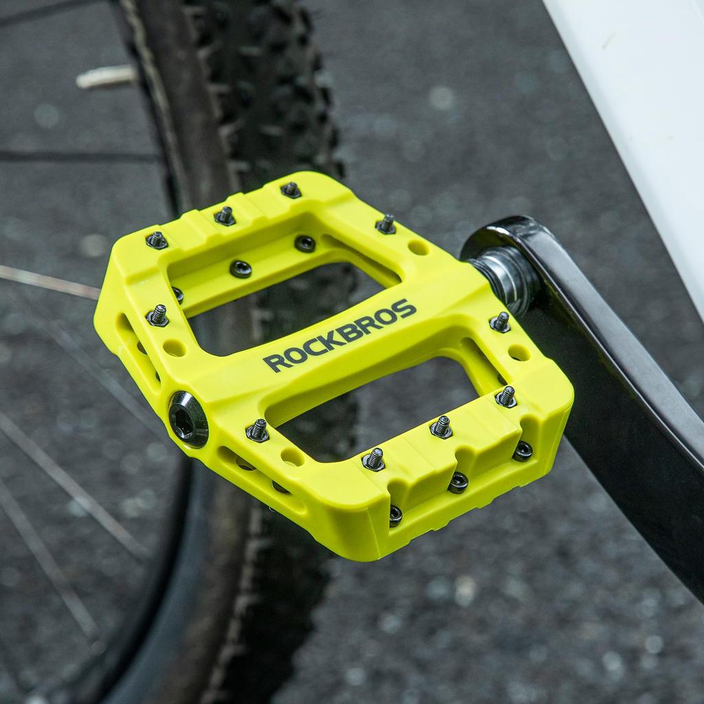 ROCKBROS Bicycle Pedal Flat Pedals Lightweight MTB Pedal Road Bike