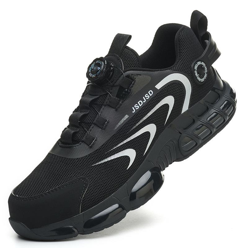 Мужская легкая защитная обувь со стальным подноском - Защита от ударов, Защита от проколов, Нескользящая, Износостойкая, Удобная рабочая обувь