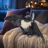 Soft Plush Figure Halloween Bat Toy, Cute Stuffed Animal Doll for Desk Decor Shelf, Spooky Ornament Party, Festive Gift Kids Toy