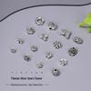 Tibetan Silver Heart Flower Beads for DIY Handmade Jewelry