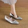 Four Seasons Wear Women's Shoes Women's Single Shoes New Women's Leather Shoes Casual Solid Color Low Heel Wedge Heel Shoes