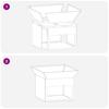 Fire Pit Black 50 x 50 x 40 cm Steel