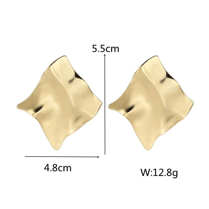 Новые модные массивные металлические геометрические серьги-подвески для женщин, крутые серьги золотого цвета в стиле панк, круглые витые висячие украшения для ушей