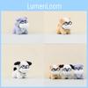 Adorable Plush Dog Keychain With Glasses Cute Cartoon Doll For Bags And Accessories