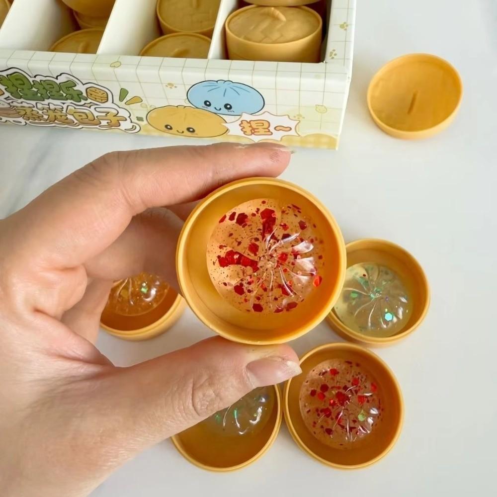 Mini Size Squeezable Toys Slow Rebound Fidget Sensory Toy Steamer Bun Squishy Fidget Toy Play Set