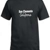 San Clemente T Shirt South Orange County Beach Black White Script