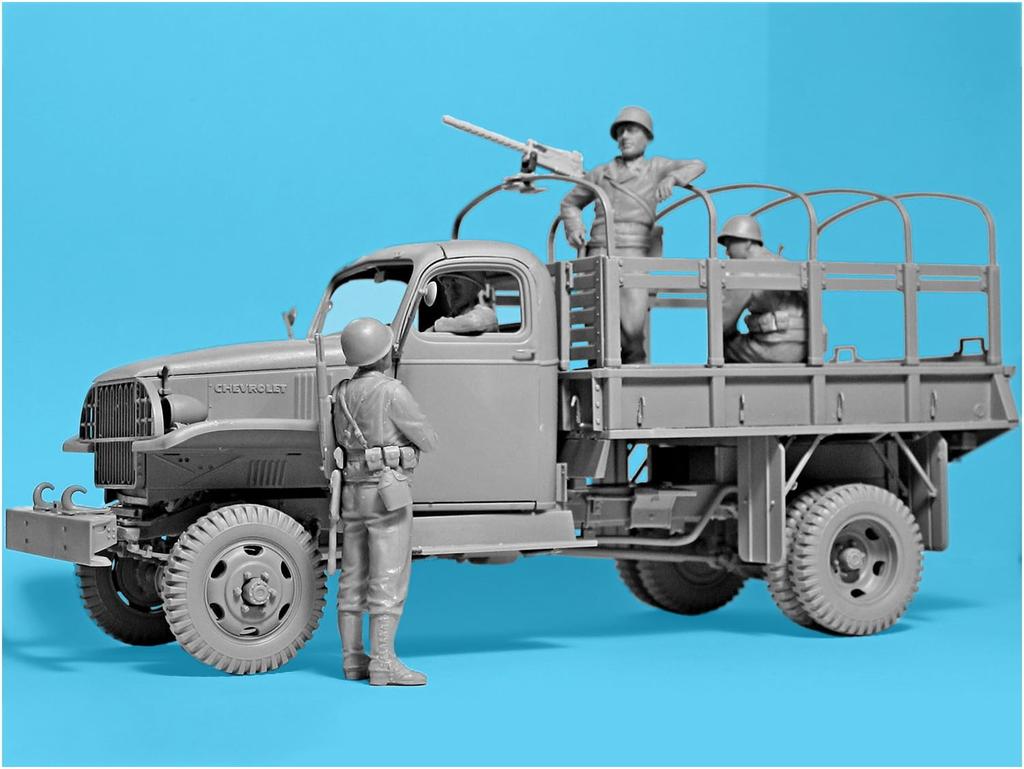 ICM WWII G7107 Патрульный автомобиль Армии США с пулеметом M1919A4 Пластиковая модель 35599 1/35