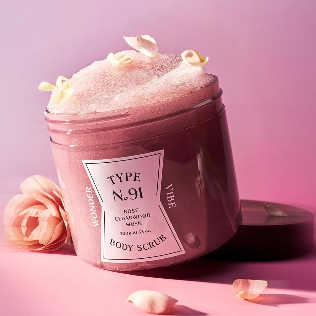Type Body Scrub 91 WONDER VIBE Rose A Deep Fragrance That Expresses Calmness and Hydrating Scrub for Sensitive Moisturizing Dark Spots Body Skin Bath