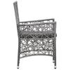 7 Piece Outdoor Dining Set Grey Poly Rattan