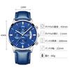 RORIOS Watch Watch Date Quartz Stopwatch Stylish Leather Luminous Analog Chronograph Watch Multifunctional Business Watch Stainless Steel Date Travel