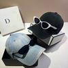 Personalized glasses baseball cap fashionable youth washed cotton cap trendy street shot concave hat women