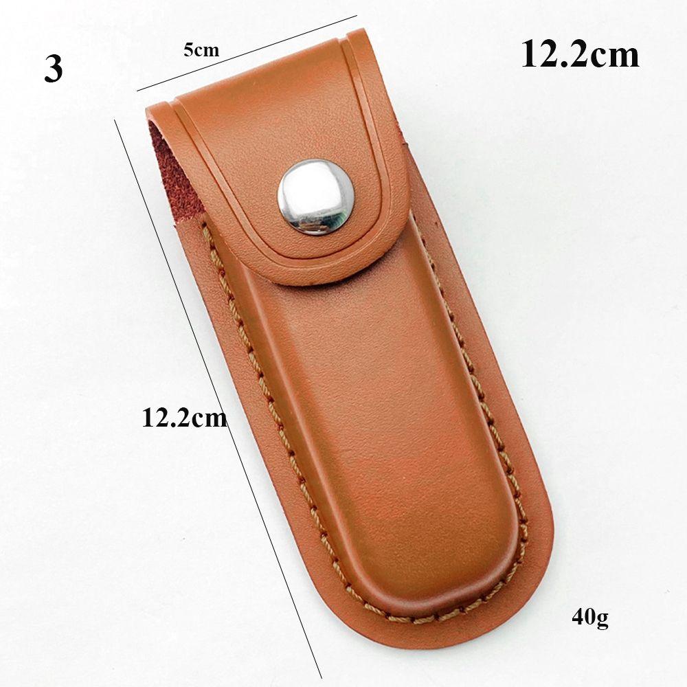 Pocket Hunt Leather Sheath Holder Flashlight Case Belt Loop Case Fold Knife Tool Camp Outdoor Carry