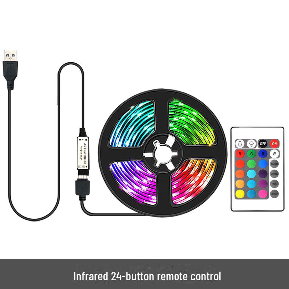 Светодиодная лента для подсветки телевизора 5В USB с 5050 RGB, синхронизацией с музыкой по Bluetooth, голосовым управлением и управлением через мобильное приложение