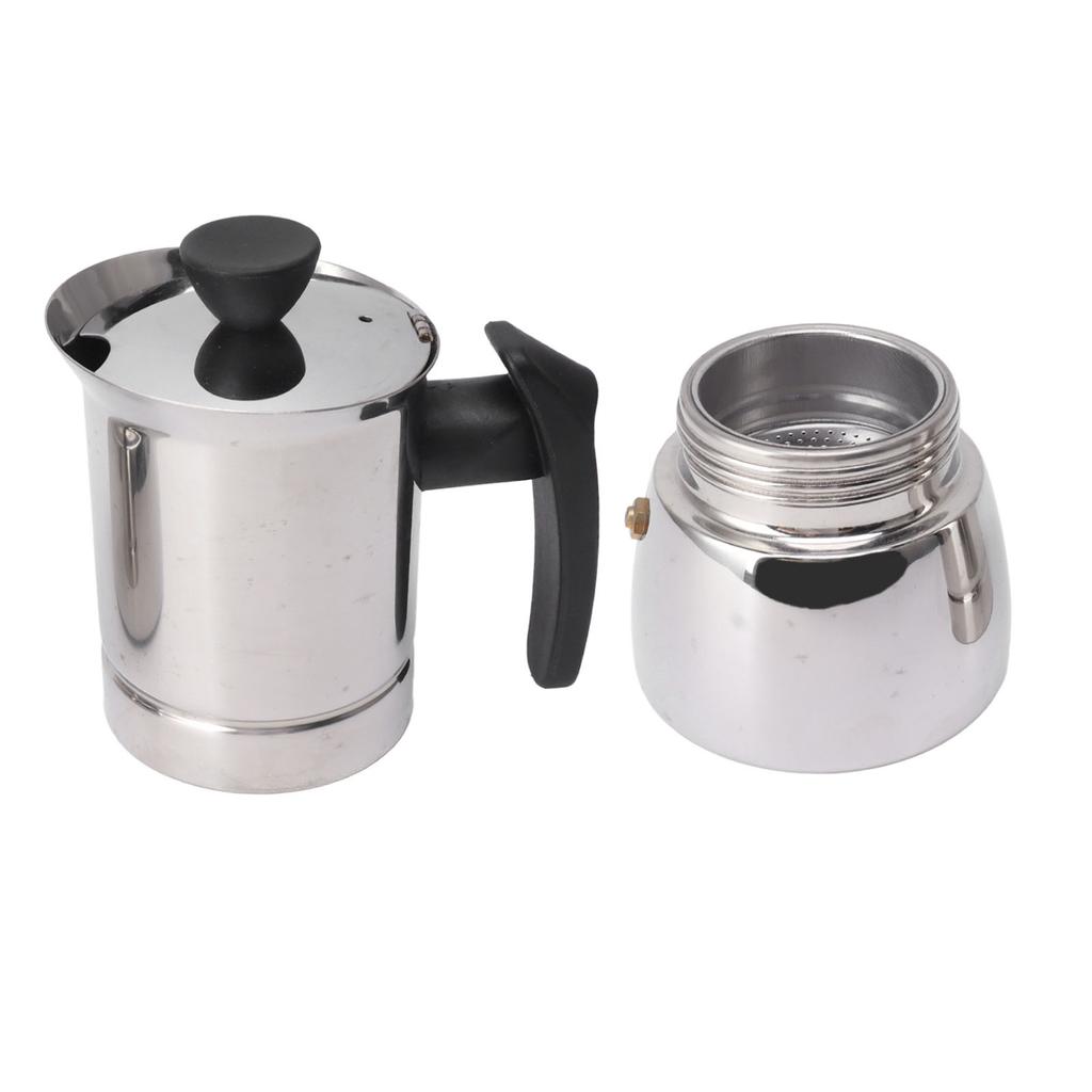 Кофеварка Moka Maker Pot с изолированной ручкой из нержавеющей стали 304, портативная итальянская кофеварка для дома и путешествий 6