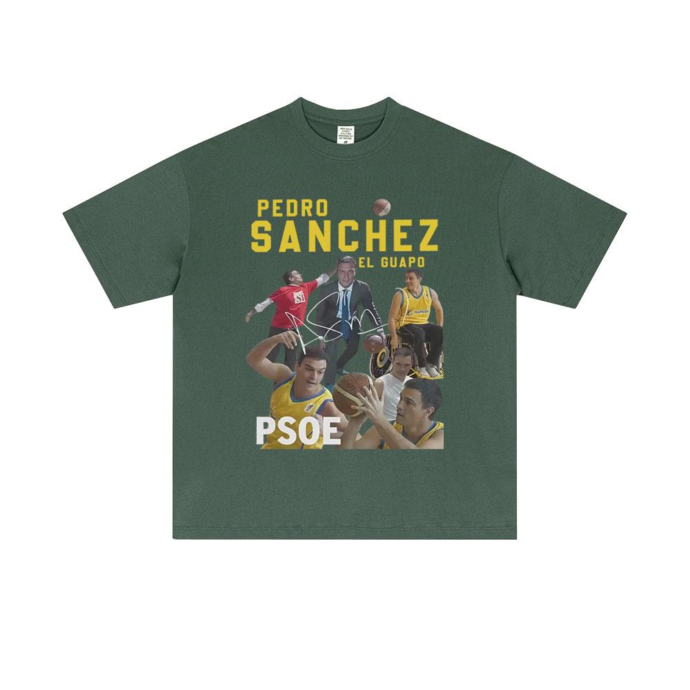 Pedro Sanchez Spain PSOE Funny Meme Tshirt Men Women Casual Vintage Cotton T Shirt Male Fashion Oversized Short Sleeve Tshirts