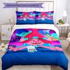 3pcs Trolls Bedding Set Duvet Cover Closure Includes 1 Duvet Cover & 2 Pillowcases, Soft and Comfortable for All Seasons.