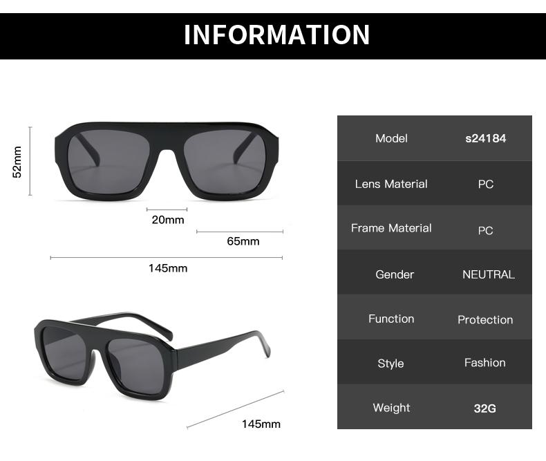 Упаковка из 3 шт. Классические прямоугольные солнцезащитные очки с большой оправой для женщин, новая модная многоугольная модель, солнцезащитные очки INS, очки для мужчин и женщин, унисекс