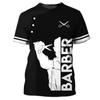Barber Mens T Shirt Haircut Tool Print Summer Short Sleeve Fashion Top O Neck Oversized Clothing Blouse Uniform Temptation