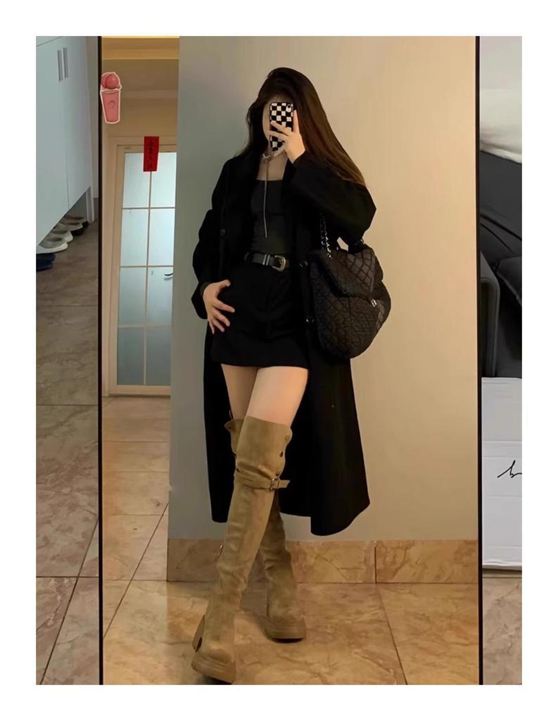 Women's Brown Over-the-Knee High-Heeled Boots: Versatile Slimming Knight Style for Autumn/Winter 2025