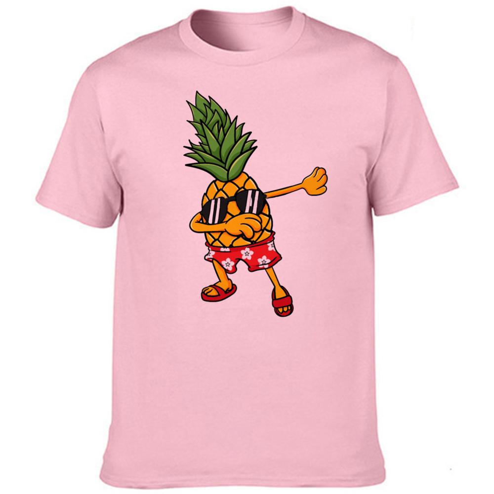 Men Clothes Pineapple Pizza Fruit Printed Funny Aesthetic Shirt Leisure Short Sleeve O Neck T